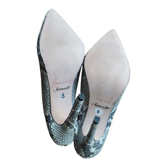 Saint GSaint G‎ Grey Python Textured Leather Pumps for Women - Picture 7 of 8